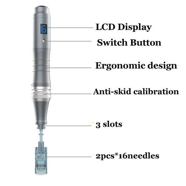 Micro needling therapy needling pen Derma pen professional dr.pen M8 16 pin 6 speed MTS microneedle