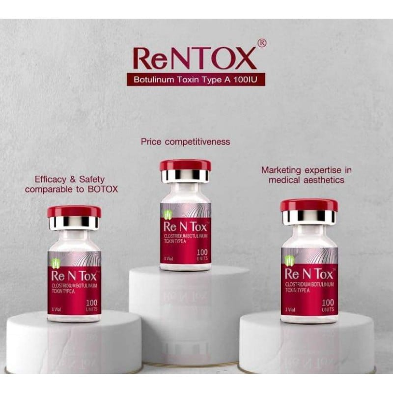 Korea Rentox 100u200u botulinum toxin injection Botulax Meditoxin Nabota to improve glabella wrinkles