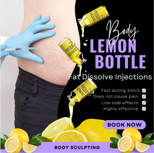 Korea Fat Solution Lemon Bottle 10ml*5 Fat Dissolving Lipolysis Kabelline Lipolab Aqualyx Ozempi Saxend Online Sale