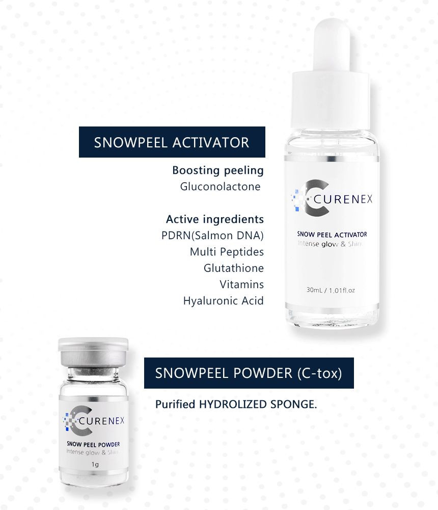 Korea Curenex Snow Peel  Rejuvenating Chemical Peels  Skin Rejuvenating Ampoule Skin Booster Revitalizing Solution Lift