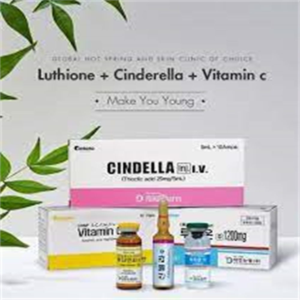 Luthione Cindella Ascorbic Acid Vitamin C Skin Whitening Injection for IV Injection Skin Whitening Injection Glutathion