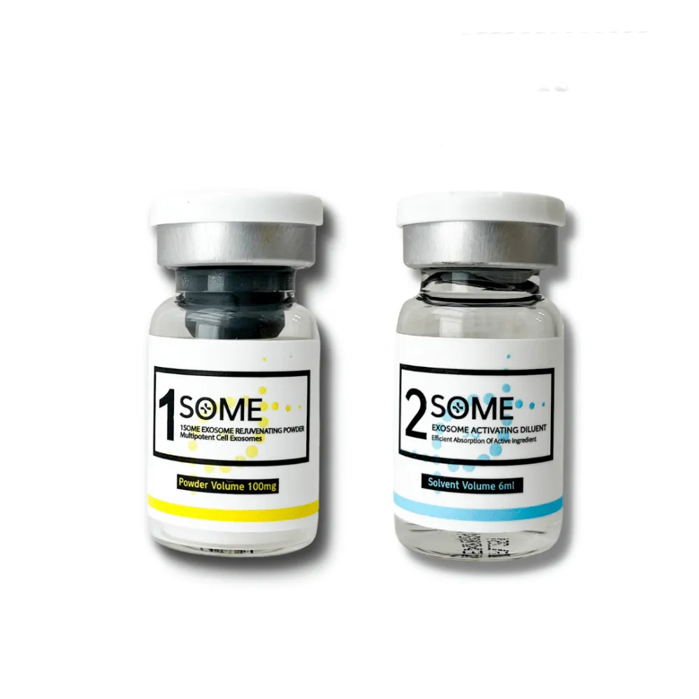 2xsome Stem Cell Derived Purified Exosomes for Skin and Hair 100 Mg 5th Gen with Ha, Collagen, Vitamins, Peptides Dilue